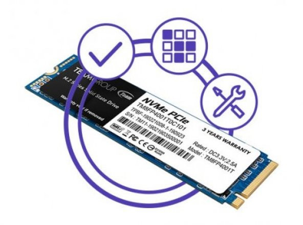 1TB TEAM  MP34 3400/2900 MB/s NVMe PCIe M.2 2280 SSD - 4