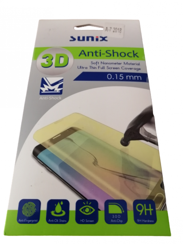 Samsung A7 2018 3D ANTİ SHOCK 0.15MM EKRAN KORUYUCU FİLM 2 ADET