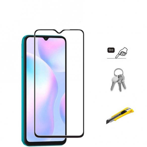 Xiaomi Redmi 9A Zore Kenarları Kırılmaya Dayanıklı Cam Ekran Koruyucu