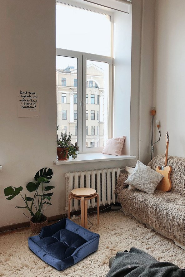 Teknor Linum Kedi & Köpek Yatağı 100X100- Lacivert - 3