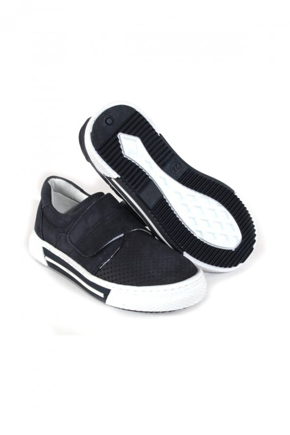 Akıllı Şirin Erkek İçi Dışı Hakiki Deri Genç Tam Ortopedik Günlük Ayakkabı Lacivert - 5