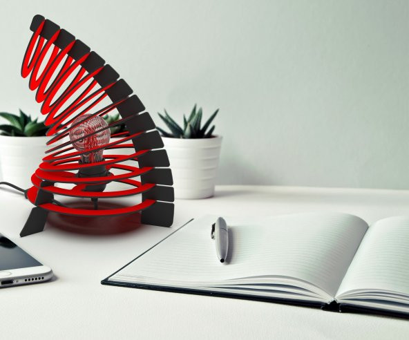 WoodACT Pinus Ofis, Ev, Dekoratif, Özel Tasarım Masa Lambası - 3