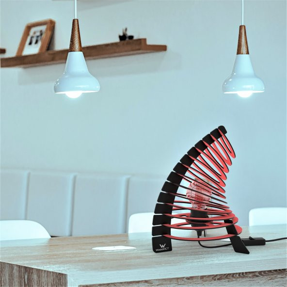 WoodACT Pinus Ofis, Ev, Dekoratif, Özel Tasarım Masa Lambası - 4