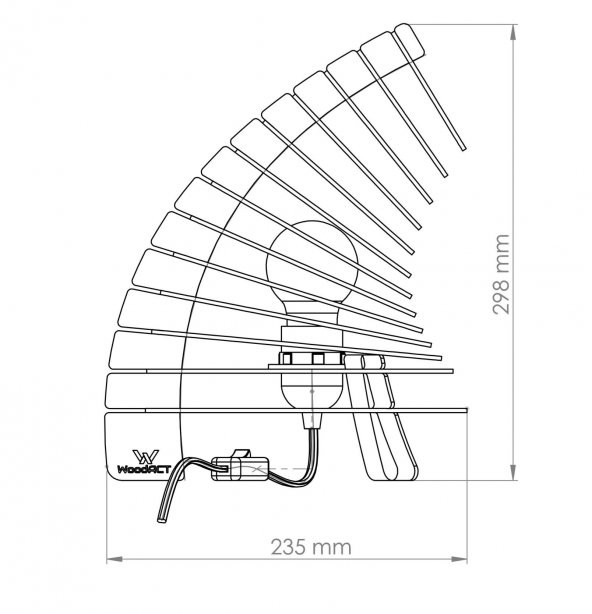 WoodACT Pinus Ofis, Ev, Dekoratif, Özel Tasarım Masa Lambası - 8