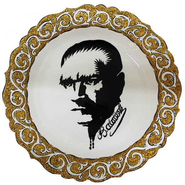 Atatürk Silüetli Çini Tabak - 2