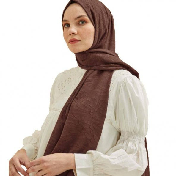 Freshscarfs Natürel Şal Acı Kahve - 1