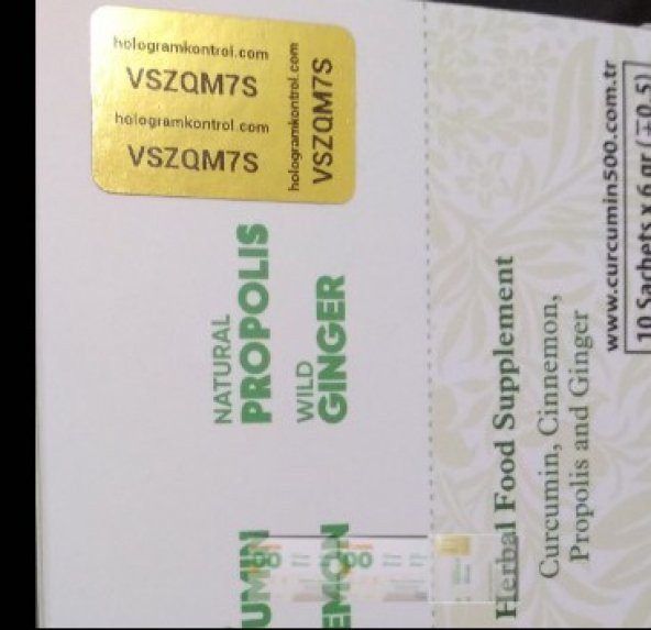 CURCUMİN 500 10 ŞASE HOLGRAM ETİKETLİ - 2