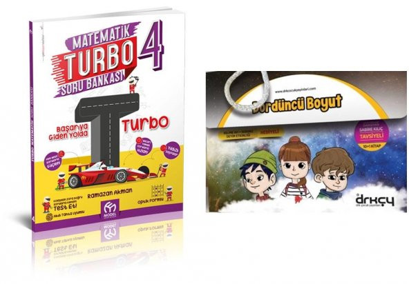 MODEL YAYINLARI 4. SINIF TURBO MATEMATİK SORU BANKASI + DÖRDÜNCÜ BOYUT HİKAYE SETİ - 1