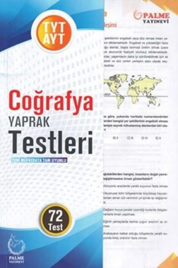 TYT AYT Coğrafya Yaprak Testleri - Palme Yayınevi