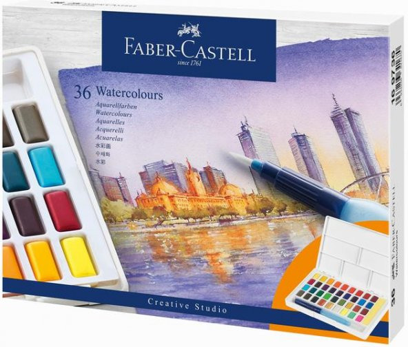 Faber Castell 36 Renk Sulu Boya Seti Creative 36 Watercolors