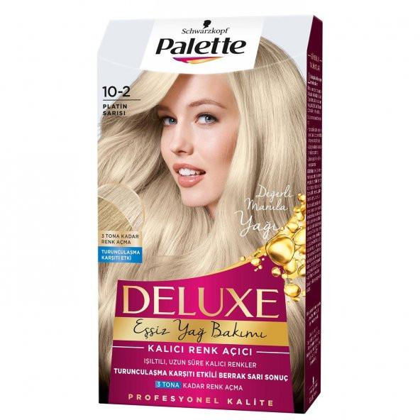 Palette Deluxe Kit Saç Boyası 10-2 Platin Sarısı