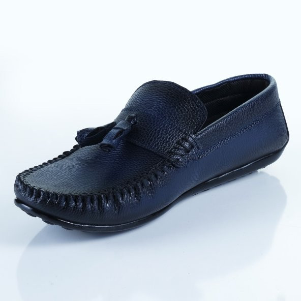 PALET Loafer Erkek Ayakkabı Deri Püsküllü Lacivert - 3