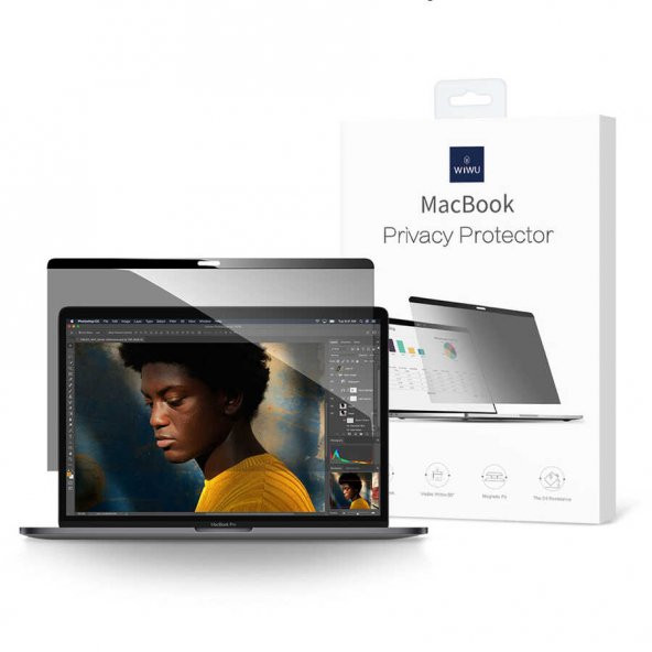Wiwu MacBook 15.4 Pro A1398 Retina Privacy Hayalet Ekran Koruyucu - 2