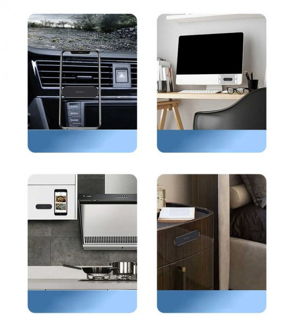 Wiwu PL700 Yıkanabilir Manyetik Araç Telefon Tutucu - 2