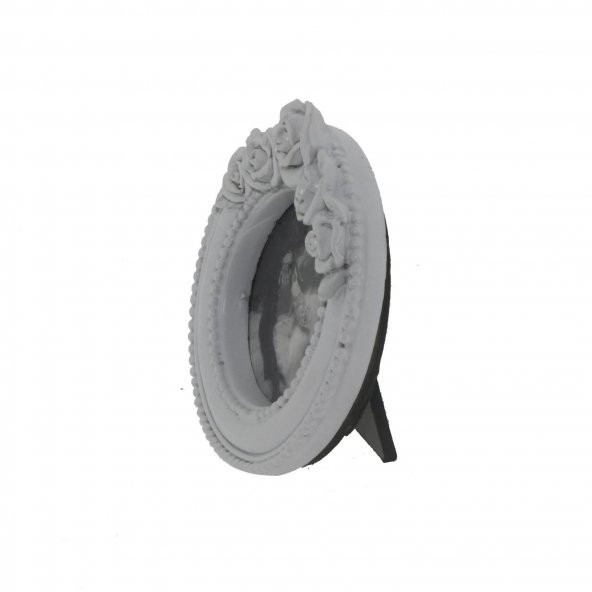 3 Adet 7cm Gül İşlemeli Fotoğraf Çerçevesi - 2