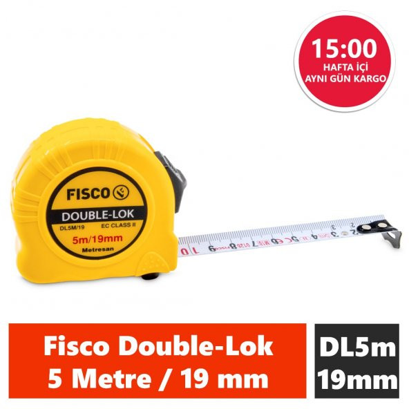 Fisco Double-Lok | 5 Metre / 19 mm Çelik Şerit Metre | DL5m/19mm - 2