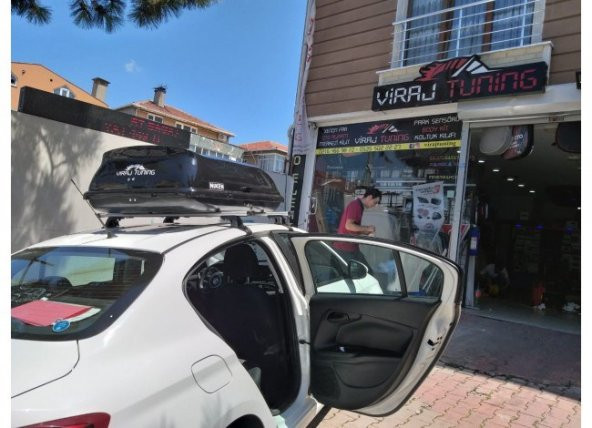 Dacıa Logan Araç Üstü Port Bagaj Tabut Bagaj 370 Litre SİYAH RENK - 2