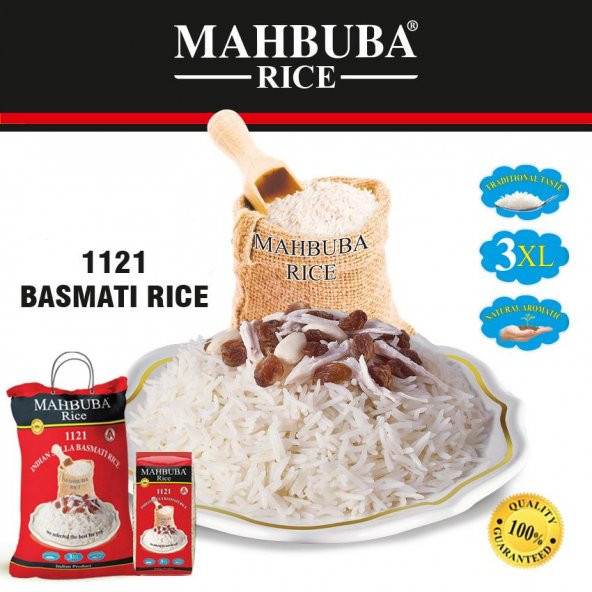 Mahbuba Rice Basmati Pirinç 9kg Sella 1121  Premium Kalite - 2