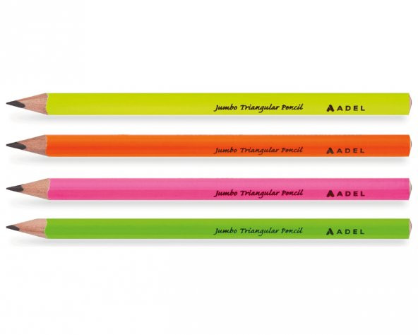 Adel Jumbo Üçgen Kurşun Kalem 4 Lü Paket (2063140108)