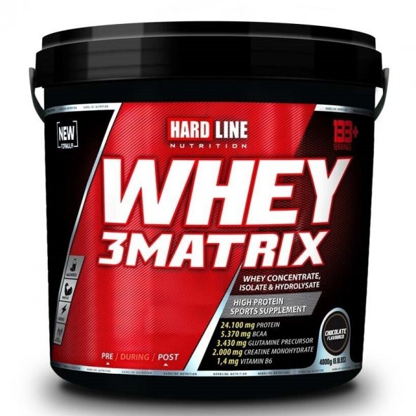 Hardline Whey 3 Matrix 4000 Gr Protrein Tozu + Shaker Hediyeli