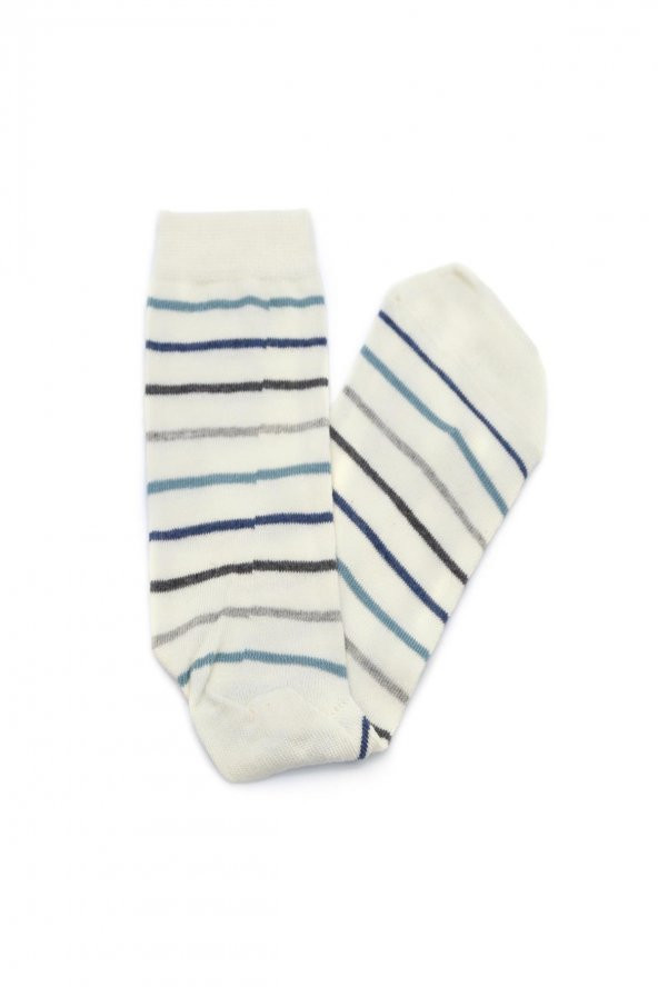 4lü Kadın Asortili Kurabiye Adam&Kız ve Puanlı,Çizgili Desenli Çorap 3064-B4 - 5