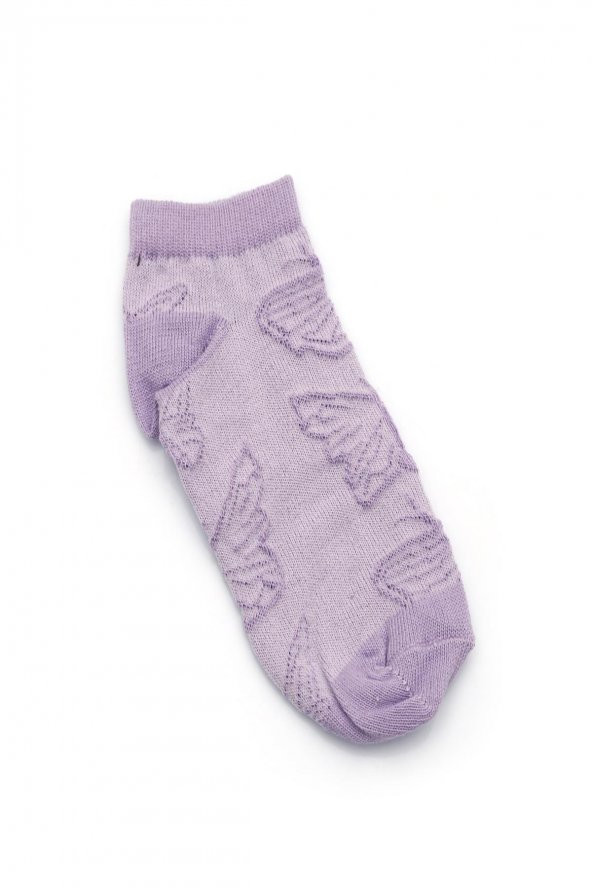 3lü Kız Çocuk Asortili Puanlı ve Kelebek Desenli Çorap 3648-B3 - 3