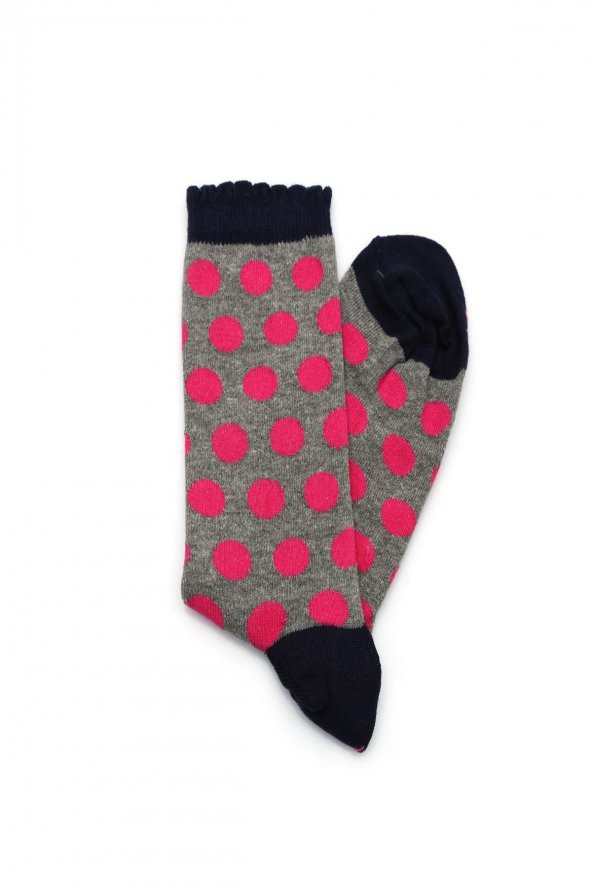 5li Kadın Asortili Puanlı ve Çizgili Desenli Çorap 5932-B5 - 3