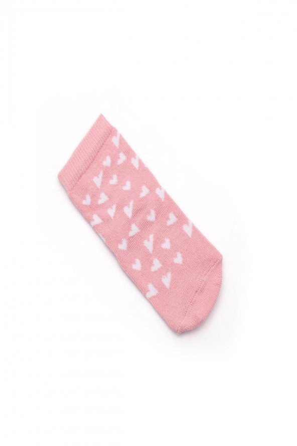 2li Bebek Asortili Kedi ve Kalp Desenli Çorap 7575-B2 - 5