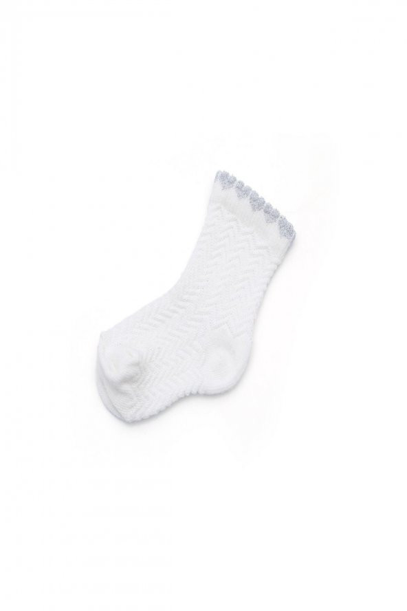 2li Bebek Asortili Simli Kalpli Pikotlu Çorap 81080-B2 - 3