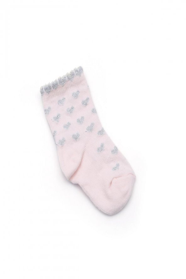 2li Bebek Asortili Simli Kalpli Pikotlu Çorap 81080-B2 - 5