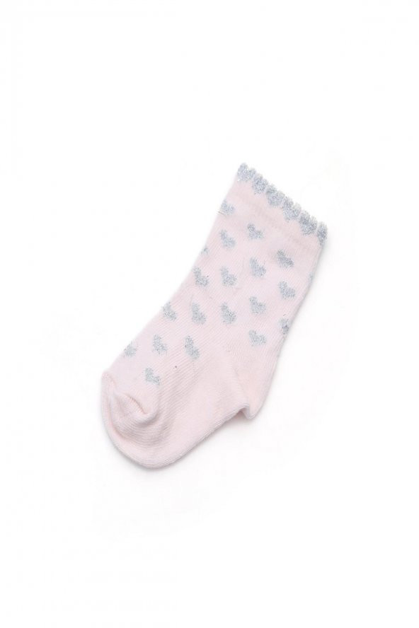 2li Bebek Asortili Simli Kalpli Pikotlu Çorap 81080-B2 - 6