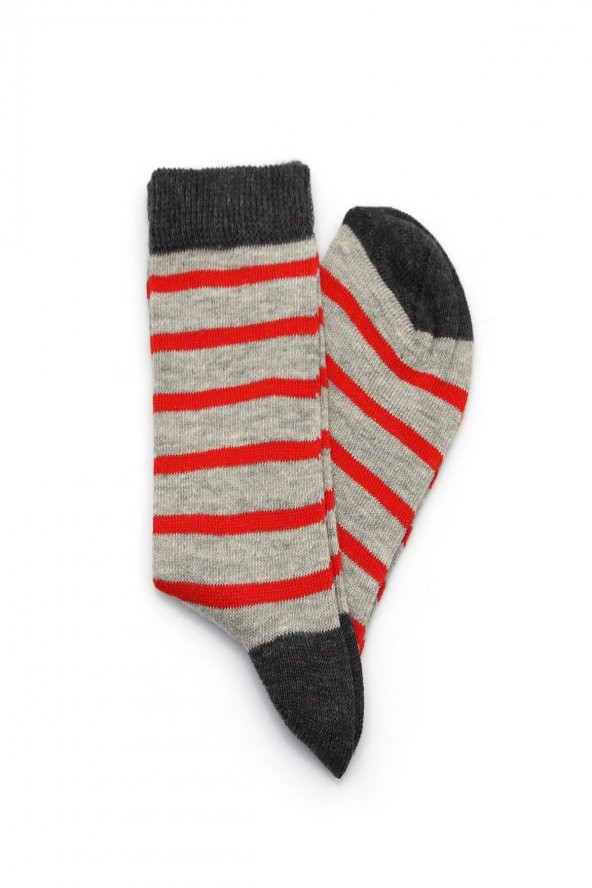 2li Erkek Çocuk Asortili Panda ve Çizgili Desenli Çorap 2239-B2 - 3