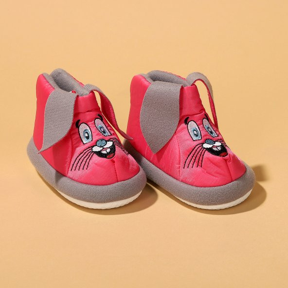 Kiko Kids Mrt Tavşanlı Okul Kreş Erkek/Kız Çocuk Ev Botu Panduf Fuşya - 3