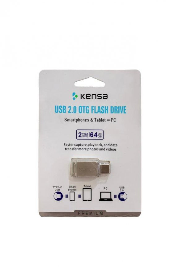 Kensa 2.0 OTG 64 GB Flash Drıve Usb Bellek