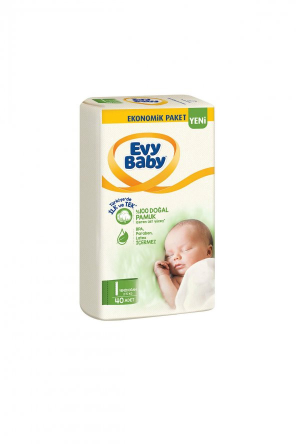 Evy Baby Bebek Bezi 1 Numara 40 Adet