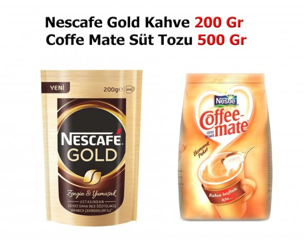 Nescafe Gold Kahve 200 Gr + Coffe Mate 500 Gr Süt