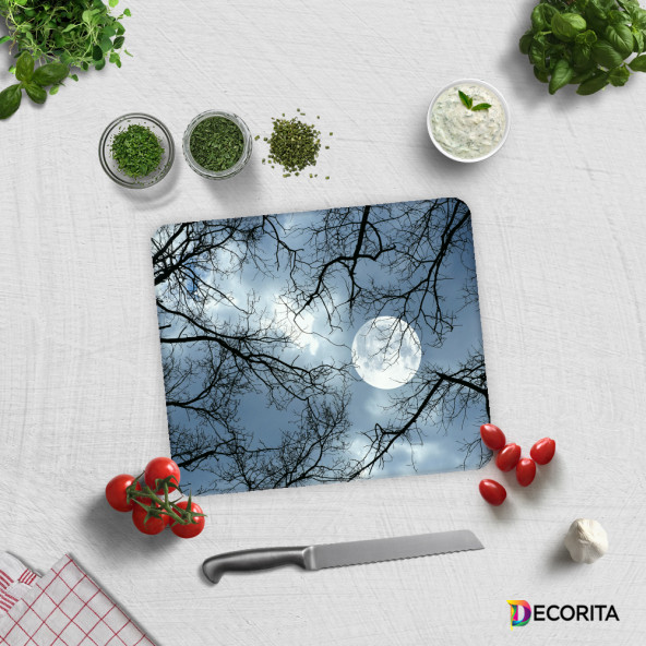 DECORITA Cam Kesme Tahtası- Gece Desen - 2