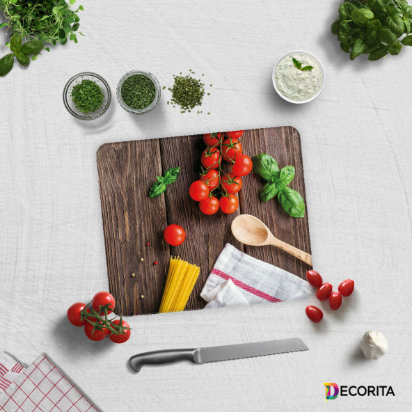 DECORITA Cam Kesme Tahtası- Ahşap ve Sebzeler - 2