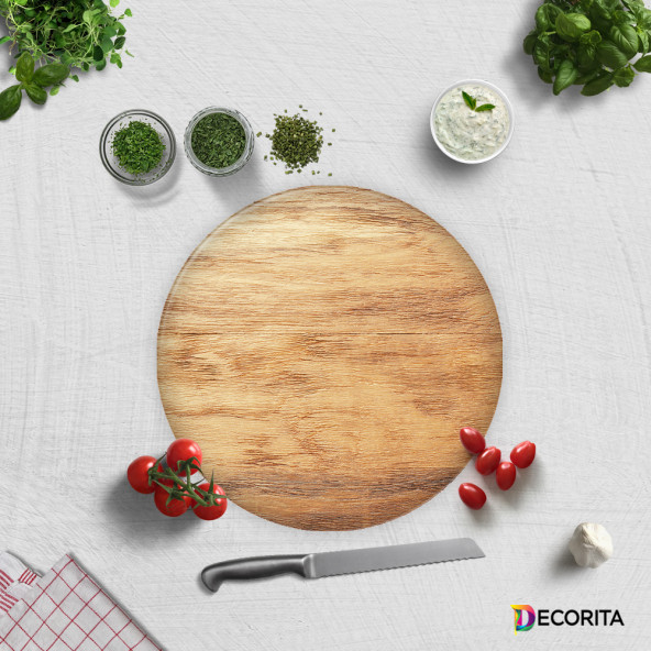 DECORITA Cam Kesme Tahtası- Ahşap Görünümlü - 4