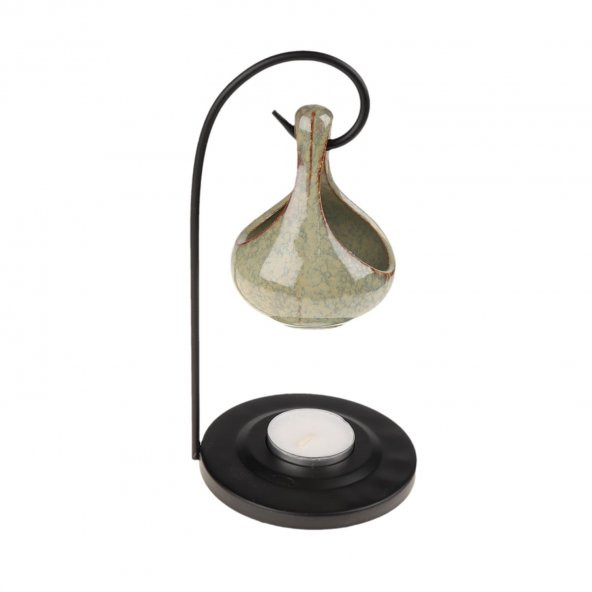 METAL STANDLI DAMLA TASARIMLI SERAMİK BUHURDANLIK - 9