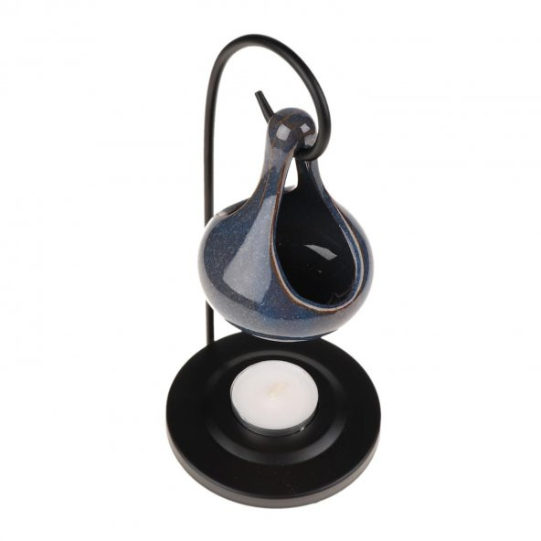 METAL STANDLI DAMLA TASARIMLI SERAMİK BUHURDANLIK - 4