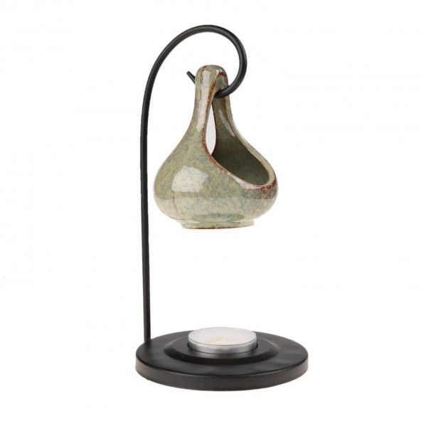 METAL STANDLI DAMLA TASARIMLI SERAMİK BUHURDANLIK - 7