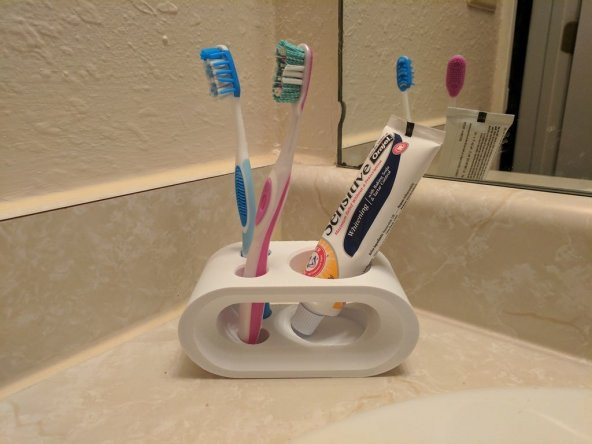 Diş fırçası ve Diş macunu tutucu Stand Stant  Banyo Düzenleyici