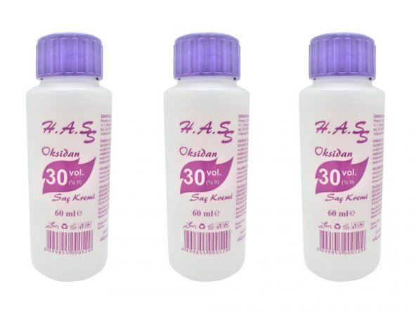 H.A.SS Oksidan Peroksit 30 Volüm (9) 60 Ml. (3 Adet)