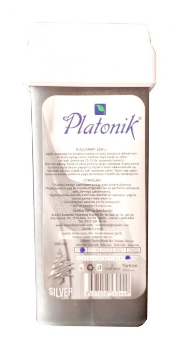 Platonik Kartuş Ağda Gri Silver 100 Ml. (4 Adet) - 2