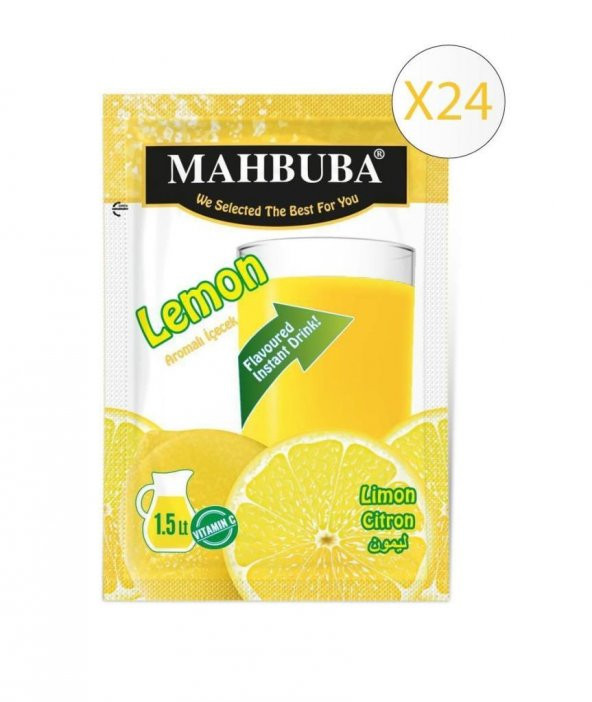 Mahbuba Limon Toz İçecek Meyve Suyu 24 x 1.5 Litre