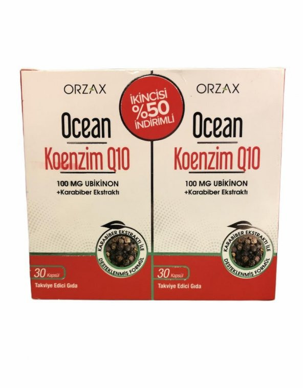 Ocean Koenzim Q10 30 Kapsul 2li Paket SKT:07/2023