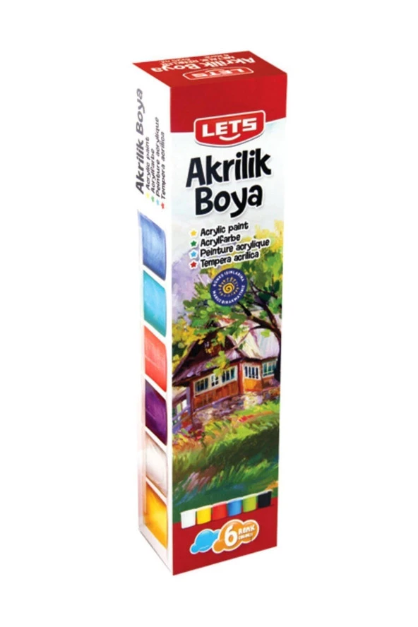 Lets Akrilik Boya 6 LI 25 ML Ana Renkler L-5200