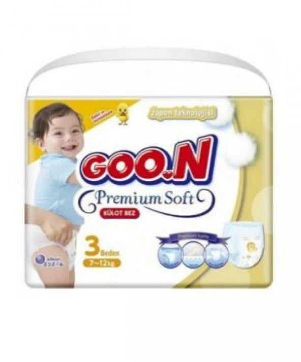 Goon Premium Külot Bebek Bezi 3 Beden 162 Adet