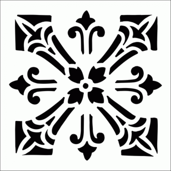 Celtic 3 tencil Boyama Şablonu 30x30 cm, Duvar Stencil, Fayans Stencil, Mobilya Stencil ürün görseli 1